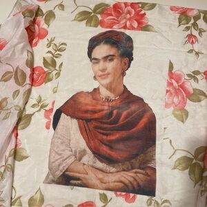 Frida Khalo Womens Fringe Floral Shawl Wraps Scarf Long Large